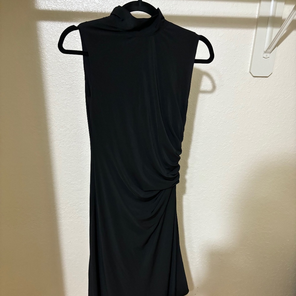 Halston Formal Mock Neck Cocktail Dress